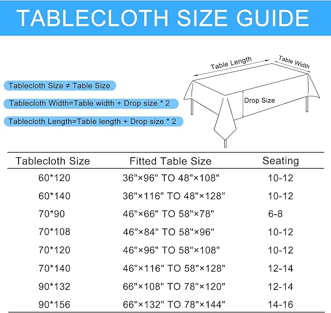 Hiasan 2 Pack Faux Linen Rectangle Tablecloth - Wrinkle and Stain Resistant Washable Table Cloth for Kitchen Dining Room Holiday Table Cover for Party Dinner, Light Grey, 90 x 156 Inch