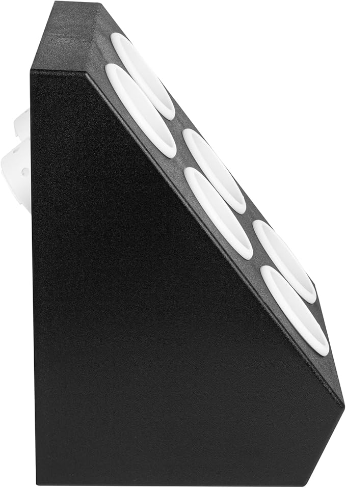 Restaurantware-Met Lux 13.78 x 11.42 x 15.94 Inch Flatware Organizer, 1 Standing Cutlery Holder - Includes 6 Plastic Cylinders, Perforated Design, Black Plastic Utensil Holder, For Breakroom