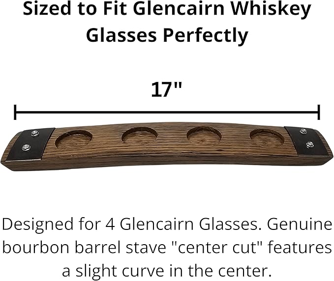 Premium 4 Glass Whiskey Flight/Dark Walnut/No Glasses