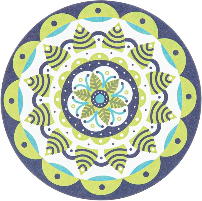 Restaurantware Paper Bar Coasters 480 Count 3.5 Inch Super Absorbent Beverage Coasters Pulpboard Assorted Design Drinkware Coasters Durable Paper Round Assorted