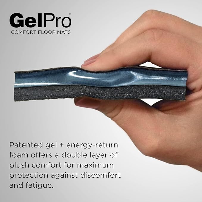 GelPro Elite Premier Gel & Foam Anti-Fatigue Kitchen Floor Comfort Mat, 20" x 72", Basketweave Khaki