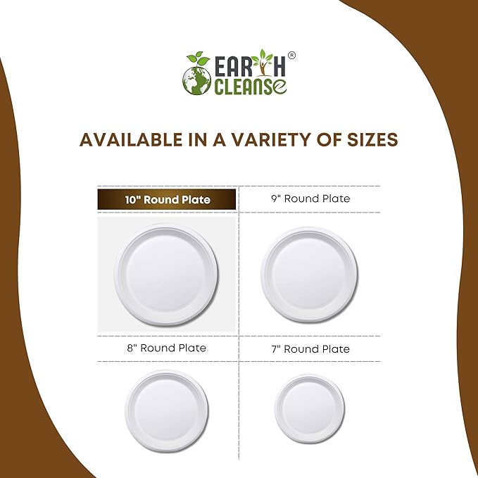 100% Compostable 10 Inch Paper Plates – Heavy Duty Bulk Disposable Plates [750-Pack] – USDA Certified, BPA-Free, Eco-Friendly, Biodegradable Sugarcane Bagasse – Natural White for Catering, Parties