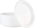 100 Count Disposable 10 Inch White Plastic Dinner Plates Extra Large