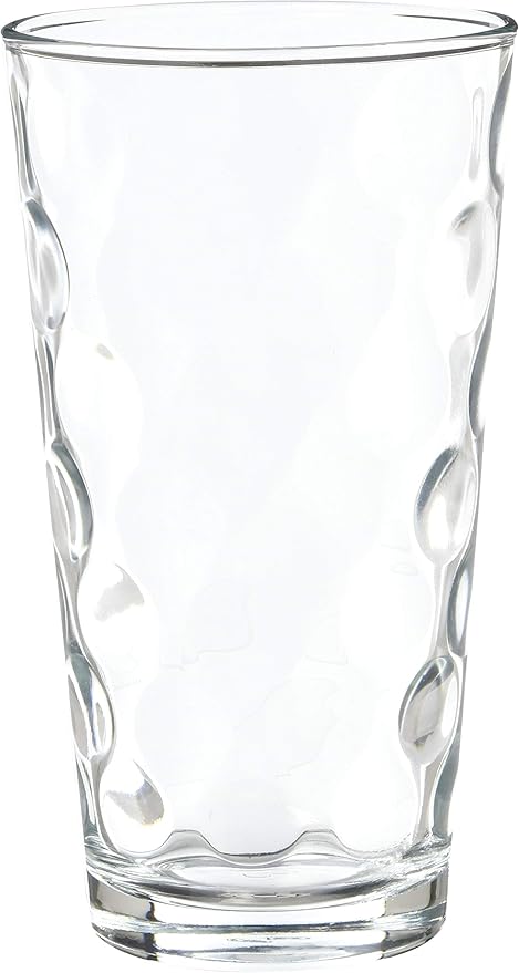 Home Essentials & Beyond Drinking Glasses Set of 4 Highball Glass Cups Bar Glasses, Uses for Juice, Water, Cocktails, Beverages, and Iced Tea. Dishwasher Safe