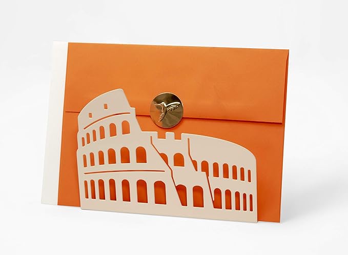 Mango Steam Tabletop Napkin/Tissue & Letter Holder For Home, Kitchen, Restaurants (Colosseum/Rome, Blush)