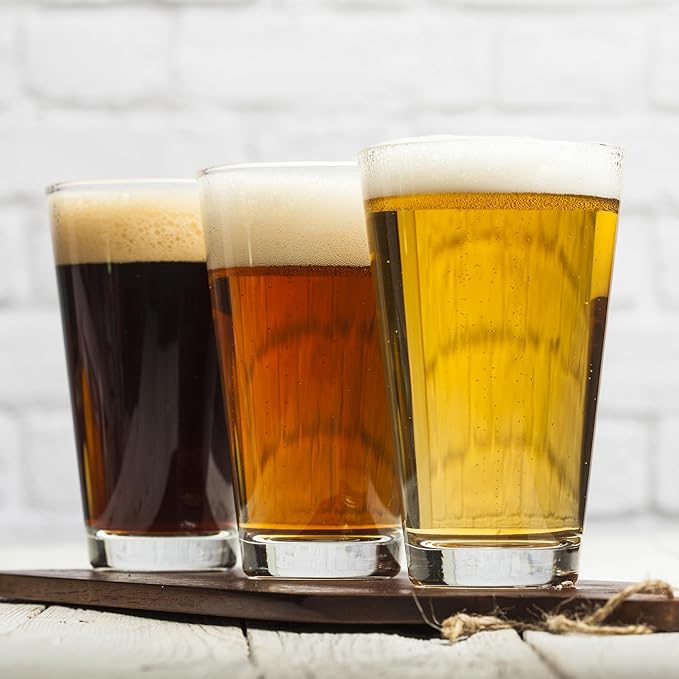 Black Lantern Set of 2 Pint Glasses - Fly Fishing Beer Glasses 16oz. Pint Glass Set