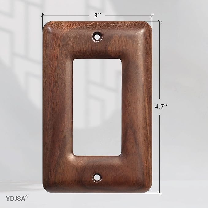 North American Walnut Switchplates and Outlet Covers Decorative Solid Wood Light Switch Cover for Stylish Décor