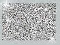Silver Placemat Heat Resistant Square Trivet With Rhinestone Decor - Crushed Diamond Bling Sparkly Mat Set of 1