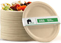 EconoHome 9 Inch Compostable Paper Plates [125-Pack] - Eco-Conscious Disposable Plates Made of Bagasse or Sugarcane Fiber - Microwave, Refrigerator-Safe - Heavy Duty Paper Plates for Dinner