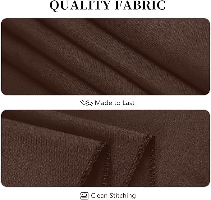 8 Pack Brown Tablecloth 60 x 102 Inch Rectangular Table Cloth for 6 Foot Rectangle Tables, Wrinkle Resistant Washable Rectangle Fabric Table Covers for Wedding Party Banquet Buffet and Camping
