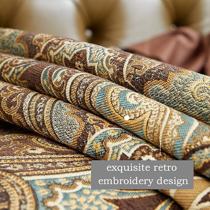 Luxury Retro placemats for Dinner Table Set of 4,Machine Washable Fabric Placemats Non-Slip Heat Resistant Indoor Dining Table mats placemats (Coffee, Set of 4)
