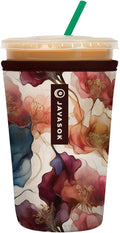 Sok It JavaSok Iced Coffee & Cold Soda Insulated Neoprene Cup Sleeve (Watercolor Whisper, Medium: 22-28oz)