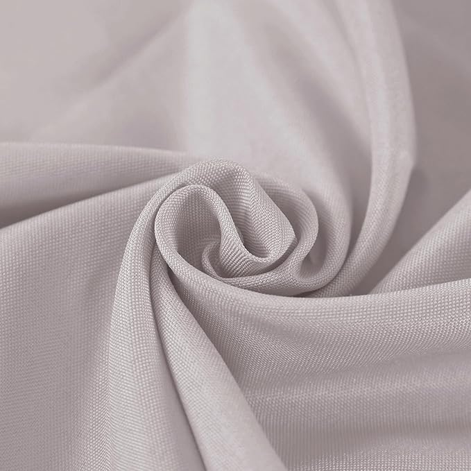 Fokitut 2 Pack Waterproof Round Tablecloth, 70 Inch, Stain Resistant and Wrinkle Polyester Table Cloth, Fabric Table Cover for Kitchen Dining, Wedding, Party, Holiday Dinner-Silver