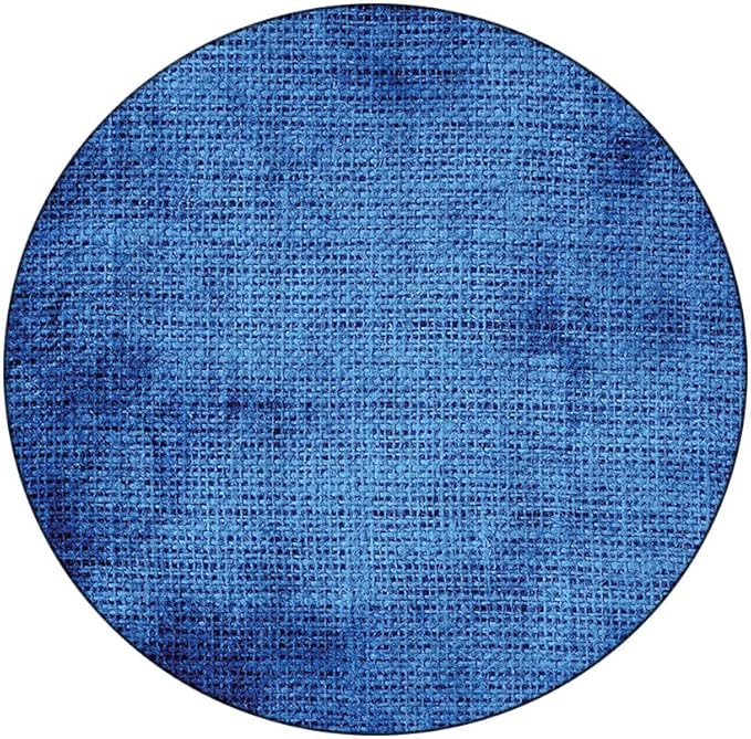 Polyester Tablecloth, Navy Blue Deco Waterproof Oil-Proof PVC Table Cloth, Faded Burlap Texture Old Fashioned Grunge, Fit Round Tables 56inch Diameter, for Dinner Kitchen Party Decoration
