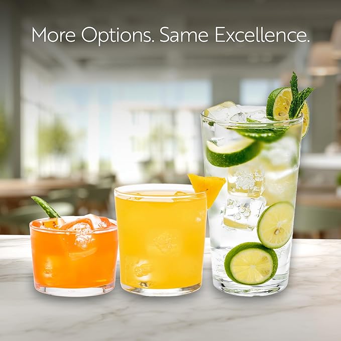 Restaurantware Sumi 12.5 Ounce Double Old Fashioned Glasses Set of 6 Fine-Blown Scotch Glasses - Tempered Dishwasher-Safe Glassware Clear Glass Whiskey Glasses Serve Cocktails and Liquors