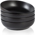 30oz Ceramic bowls set of 4-8" serving bowls for Kitchen,Pasta,Salad-Dishwasher & Microwave Safe Perfect for Housewarming, Thanksgiving, Christmas-Matte Black