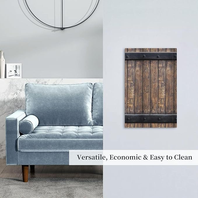Light Switch Cover Rustic Barn Door Vintage Country Wood Board Wall Plate Cover 1 Gang Blank No Device Decorative Outlet Covers Electrical Switchplate for Farmhouse Cabin Decor