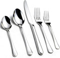 KIKCOIN 60 Pack Silverware Set for 12, Heavy Duty Stainless Steel Flatware Set, Mirror Polished Forks and Spoons Knife Set, Dishwasher Safe Cutlery Utensils Set for Home Kitchen Restaurant Wedding