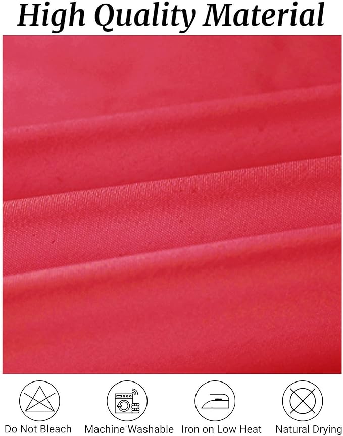 Fokitut 6 Pack Round Tablecloth, 120 Inch, Stain Resistant and Wrinkle Polyester Table Cloth, Fabric Table Cover for Kitchen Dining, Wedding, Party, Holiday Dinner-Red