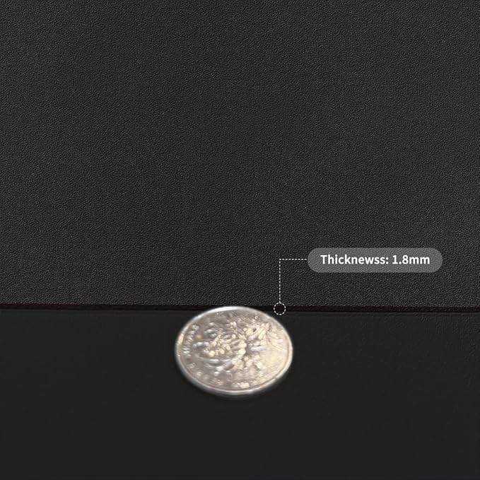 Leather Dresser Cover,1.8mm Thick,14x60 Inch,Dresser Protector Top,Dresser Top Protector,Dresser Cover Top,Dresser Top Cover,Dresser Cover Top for Bedroom.(Black+Black,14x60)