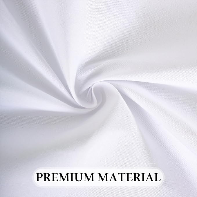 12 Pack White Tablecloth 60 x 102 Inch Rectangular Table Cloth for 6 Foot Rectangle Tables, Wrinkle Resistant Washable Polyester Fabric Table Covers for Wedding Party Banquet Buffet and Camping