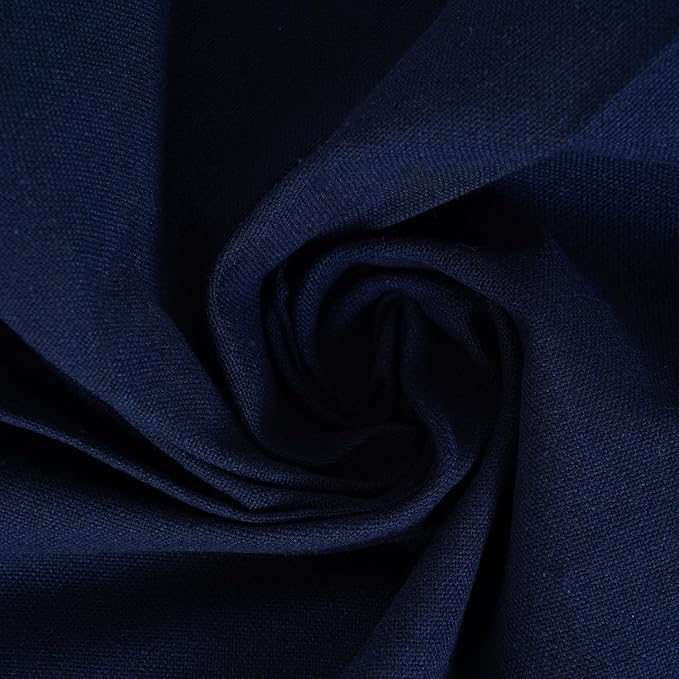 Blue Needles Solid Cloth Napkins Set of 12 Navy Blue 100% Cotton Dinner Napkins 18x18 inches - Soft, Reusable, Absorbent & Washable Linen, Ideal for Wedding Events, Parties & Everyday Use