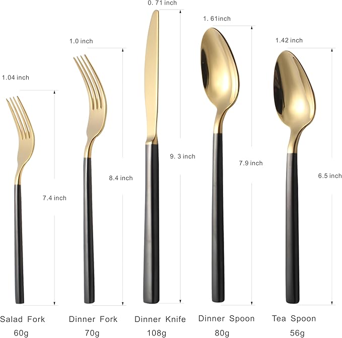 Silverware Set for 4,20 Pieces Forged Stainless Steel Flatware Set Cutlery Set,Heavy Duty and Modern Desgin,Fancy Tableware Cutlery Set for Home,Restaurant,Mirror Polished,Dishwasher Safe