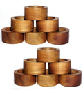 Napkin Rings, Wood Napkin Rings Set of 12 Napkin Holders Buckles for Dining, Anniversary, Birthday, Dinner, Christmas, Party of Table -Pack of 12 Napkin Ring