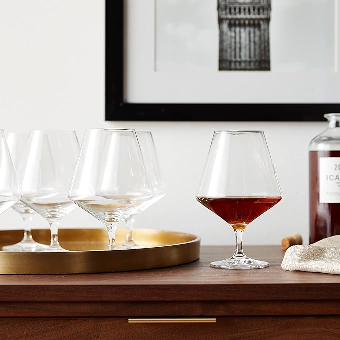 ZWIESEL GLAS Pure Cognac Glass (Set of 6), Dishwasher-Safe Tritan Crystal Glasses, Made in Germany (21 Ounce)