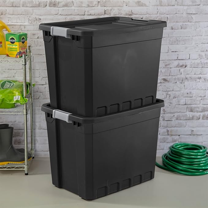 Sterilite TOTE STACKER BLACK 27GA 14889004