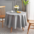 maxmill Jacquard Round Table Cloth Swirl Pattern Waterproof Antiwrinkle Heavy Weight Soft Tablecloths for Circular Table Cover and Kitchen Dinning Tabletop Decoration Round 70 Inch Light Gray