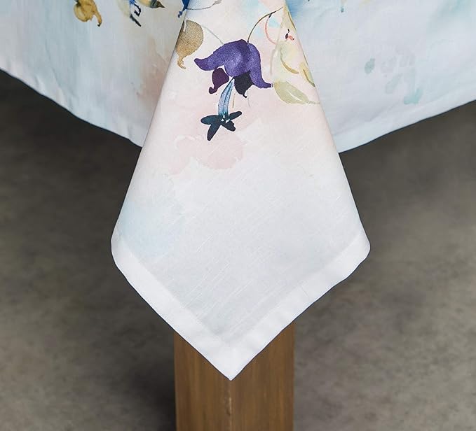 Maison d' Hermine Table Cloth Rectangle Table 100% Cotton 70 x 90 Inches Tablecloth Reusable Decorative for Dining Room Farmhouse Home Valentines Day Decorations Spring Summer - Lazy Summer Days