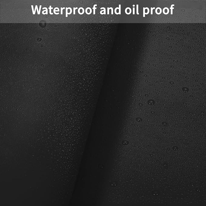 Round Table Cover - 1.8mm Thick,Dia.25 Inch Waterproof & Easy to Clean Protects Table Surfaces Conceals Scratches & Flaws for Coffee Tables & Dining Tables(Black+Black Dia.25Inch)