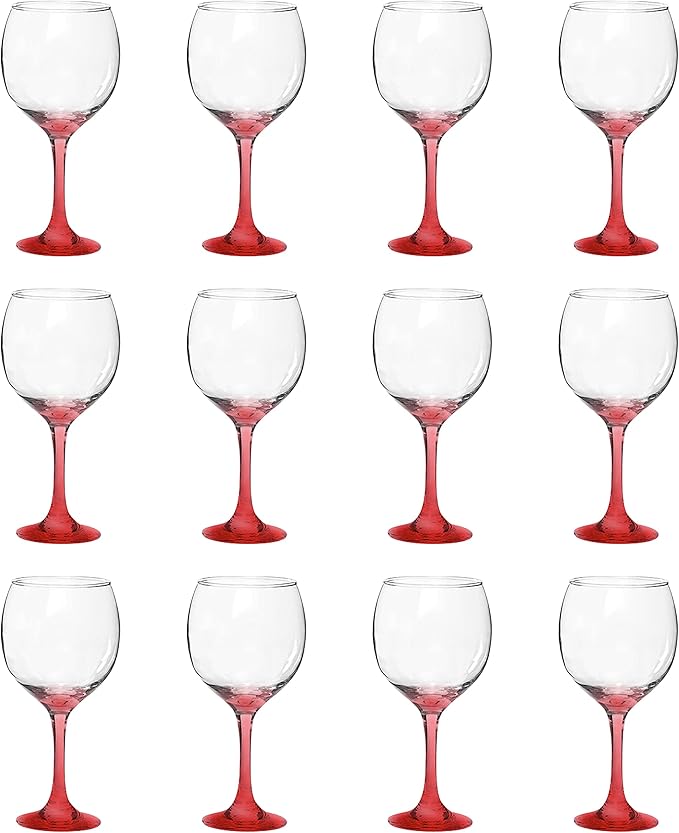 DISCOUNT PROMOS Premiere Wedding Wine Glasses 20.5 oz. Set of 12, Bulk Pack - Restaurant Glassware, Perfect for Red Wine or White Wine - Red
