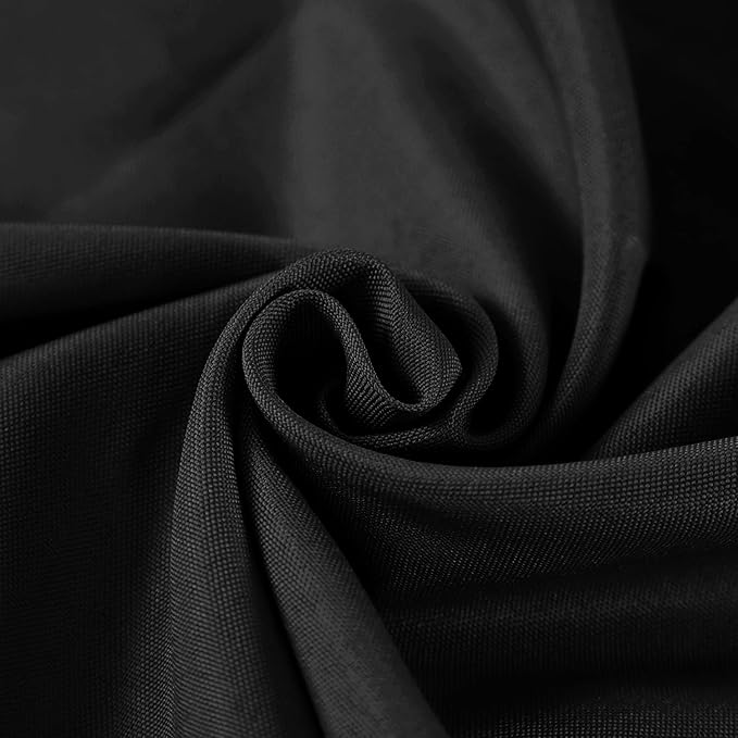 Fokitut 2 Pack Waterproof Square Tablecloth, 52x52 Inch, Stain Resistant and Wrinkle Polyester Table Cloth, Fabric Table Cover for Kitchen Dining, Wedding, Party, Holiday Dinner-Black