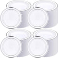 Sieral 200 Pieces Disposable Plates Plastic Party Plates with Rim Hard Plastic Appetizer Salad Dessert 7.5 Inch Elegant Heavy Duty Tableware for Dinner Wedding Party Supplies(Silver Rim)