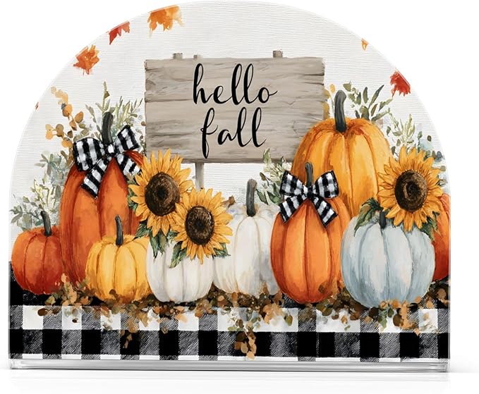 Pumpkin Napkin Holder for Table Kitchen Decor Acrylic Paper Napkin Holders for Tissue Dining Room Indoor Outdoor Party Holiday Accessories