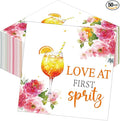Spritz Bridal Shower Decorations - 50PCS Love at First Splitz Party Napkins Disposable Supplies, Cocktail Bachelorette Party Paper Napkins Supplies Decor (Size 6.5 Inch)