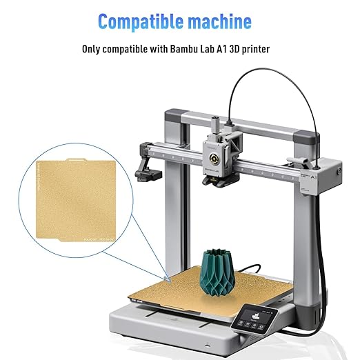 257 * 257mm 2 pcs A1 PEI Build Plate Double Sided Smooth Textured Heated Bed,Flexible Removable Spring Bed Plate for Bambu Lab A1/X1/X1C/X1E/P1P/P1S 3D Printer