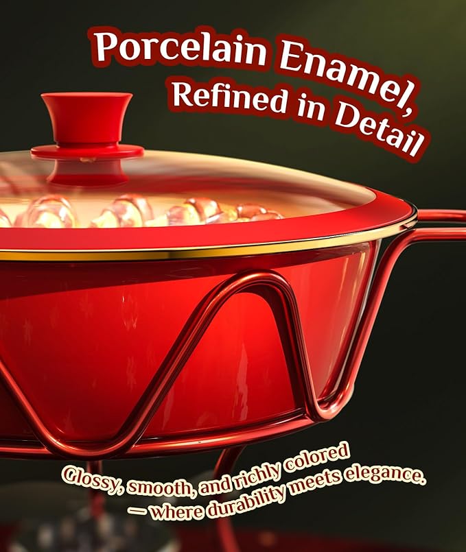 Chafing Dishes for Buffet 4 Pack, [Enameled, Redefined] Food Warmers for Parties Buffet [Water-Free Heating Design] 7QT Chafing Dish Buffet Set, Buffet Servers and Warmers for Any Party