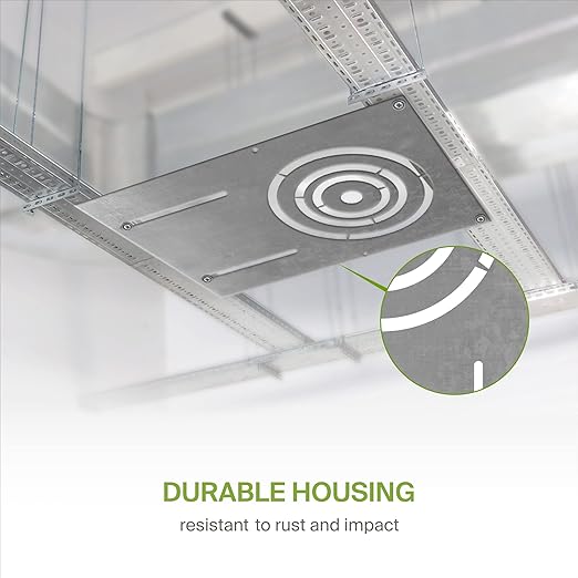 ASD 13 Inch New Construction Mounting Plate with Asymmetric Round Hole - 3/4/6 Inch Flat Steel Rough in Wafer Light Bracket, Shallow LED Recessed Lighting Housing, 6 Pack