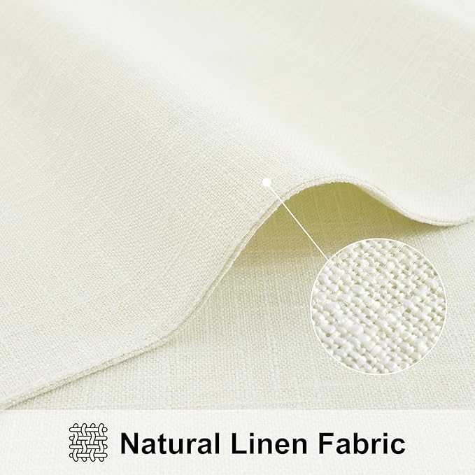 homing Cotton Linen Placemats Set of 8, Cloth Washable Farmhouse Dining Table Mats for Indoors & Outdoors, Easy to Clean, Cream, 13 x 19 Inch