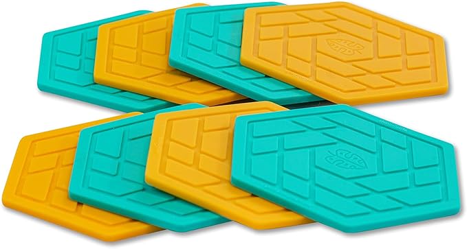 Silicone Drink Coasters Set of 8,Flexible & Heat-Resistant - Perfect for Home Decor & Table Protection (Saltwater/Mango)