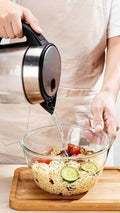 1.05L (35oz) Clear Glass Shallow Bowls 6in - Flat Bottom, Microwave/Oven Safe for Kitchen