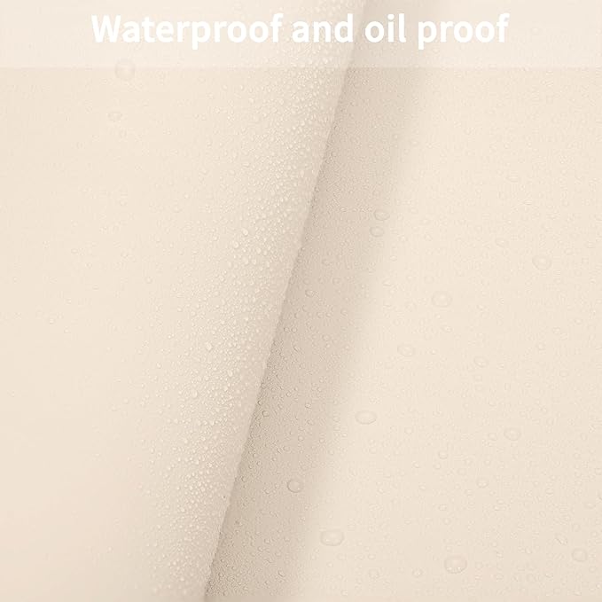 Leather Table Cover,1.8mm Thick,35.4x70.9 Inch Table Protector,Table Protector for Dining Room Table,Dining Table Cover,Table Cover Protector,Dining Table Pad(Beige+Light Gray,35.4x70.9)