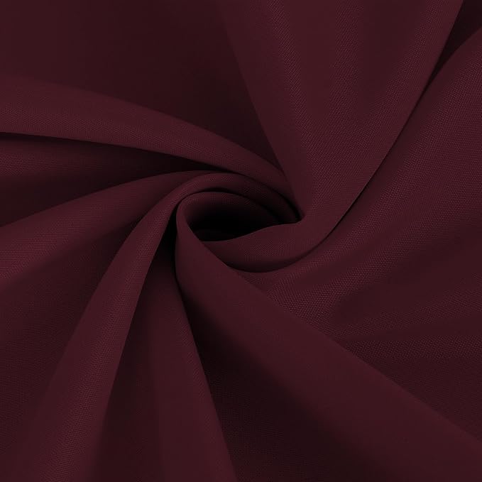 Fitable 6 Pack Burgundy Round Table Clothes - 70 Inches in Diameter - Stain Resistant and Washable Tablecloths, Polyester Fabric Table Covers for Wedding, Party, Banquet, Gathering