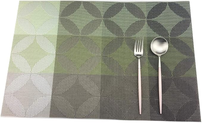 Gugrida Kitchen Placemats - Heat-Resistant, Stain-Resistant, Non-Slip Set of 6 (30x45 cm, Red)