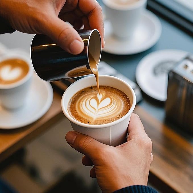 12 oz Disposable Paper Coffee Cups [300 Pack], White Hot Coffee Cups 12 oz, Thickened Design for Cafes, Bistros, Parties, and Events