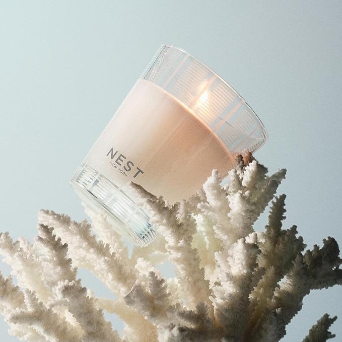 NEST New York Scented Classic Candle, Ocean Mist & Sea Salt - 8.1 oz - Up to 60-Hour Burn Time - Reusable Glass Vessel