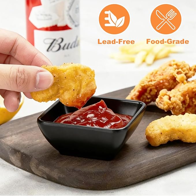 24 Pcs Dipping Sauce Bowls, 3 oz Small Sauce Bowls, Dish for Ketchup, Vinegar, Sushi, BBQ and Party Dinner